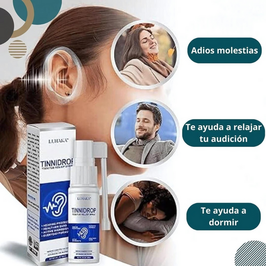Tinnidrop® | Spray Alivio del Tinnitus para el Zumbido en los Oídos